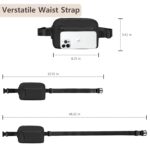 BEHAHAI Waist Mini Fanny Pack Belt Bag for Women and Men, Sling Bag Chest Pouch Fashionable Waterproof with Adjustable Strap for Shopping, Mobile Case, Travelling, Jogging, Gym (2 Chain Black) - Image 3