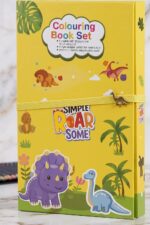 SID MAGIC Kids Colouring Book Set with Pencils & Stickers | Assorted Space, Dinosaur, Bunny Themes (Random Design) - Image 7