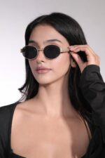 Dervin Fashionable Retro Oval Sunglasses for Women & Men | Trendy, Stylish & Classic 90s-Inspired Design | UV400 Protection & Durable Metal Frame - Image 7