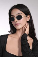 Dervin Fashionable Retro Oval Sunglasses for Women & Men | Trendy, Stylish & Classic 90s-Inspired Design | UV400 Protection & Durable Metal Frame - Image 8