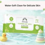 Amazon Brand - Mama Bear Cleansing Baby Wipes With Lid | 576 Wipes | 72 Wipes x 8 Packs | Dermatologically Tested | With Aloe Vera & Vitamin E | Alcohol-free | Paraben-free | Water-Based Formulation - Image 4
