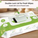Amazon Brand - Mama Bear Cleansing Baby Wipes With Lid | 576 Wipes | 72 Wipes x 8 Packs | Dermatologically Tested | With Aloe Vera & Vitamin E | Alcohol-free | Paraben-free | Water-Based Formulation - Image 7