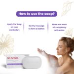 No Scars Kojic Acid & Glutathione Soap | Whitening Bath Soap for Men & Women | Tan & Dark Spot Removal | Brightens Skin & Reduces Hyperpigmentation | Glowing Skin Soap (Pack of 3) - Image 7