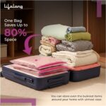 Lifelong Vacuum Storage Bags with Aroma Fresh Pack of 5 | Space Saver Reusable Compression Bags for Clothes, Blankets & Bedding | Odor-Free Airtight Vacuum Seal Travel & Home Organizer - Image 5
