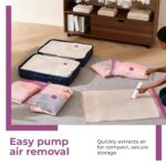 Lifelong Vacuum Storage Bags with Aroma Fresh Pack of 5 | Space Saver Reusable Compression Bags for Clothes, Blankets & Bedding | Odor-Free Airtight Vacuum Seal Travel & Home Organizer - Image 8