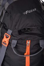F Gear Hunter Black Grey Diamond 75L Rucksack with Shoe Compartment & Raincover | 1 Compartment & 2 Pockets | Water-Resistant Durable | Fits Upto 17 Inch Laptop | Ideal for Trekking, Hiking & Camping - Image 7