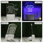 Islamic 3D Optical Illusion Acrylic Night Lamp, 7 Colors RGB Auto Colour Changing LED Plug and Play Night Light, Office Light, Best Gift - Pack of 1 (SD0179,Multicolour, 3 Inch) - Image 3