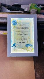 Personalized Islamic Wedding Gift Frame with Arabic Calligraphy & Floral Design | Custom Name & Date Frame for Nikah, Engagement, Anniversary, Home Décor - Image 3