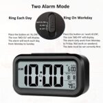 Digital Alarm Clock for Heavy Sleepers, Digital Clock Table Clock for Study Table, Students, Office | Alarm Clock for Bedroom with Loud Sound, Automatic Sensor,Date & Temperature - Image 8