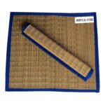 Kusha Grass Sitting Mat | Set of 2| puja mat for Prayer Meditation (Blue, Korai Grass, Jute Threads, 20 X 23 Inches) - Image 6