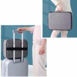 Multipurpose Document Organizer with Lock, Upgraded File Organizer Home Office Travel Safe Storage for Important Documents Files and More Small Certificate Bank Document Bag A4 Document Bag - Image 4