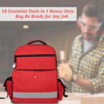 PAHAL 19 Inch Medical First Aid Kit Backpack – Large Nylon Portable Medicine Storage Bag for Emergency, Travelling, Car, Home & Vaternity, Empty Medical Organizer Bag (No Medicine Included), Red - Image 7