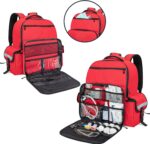 PAHAL 19 Inch Medical First Aid Kit Backpack – Large Nylon Portable Medicine Storage Bag for Emergency, Travelling, Car, Home & Vaternity, Empty Medical Organizer Bag (No Medicine Included), Red - Image 9