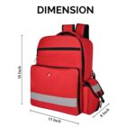 PAHAL 19 Inch Medical First Aid Kit Backpack – Large Nylon Portable Medicine Storage Bag for Emergency, Travelling, Car, Home & Vaternity, Empty Medical Organizer Bag (No Medicine Included), Red - Image 10