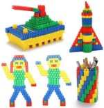 200+ PCS Creative Bullet-Shaped STEM Building Blocks Toy Set for Kids - Educational & Learning Construction Playset for Boys & Girls - Image 4