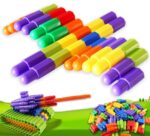 200+ PCS Creative Bullet-Shaped STEM Building Blocks Toy Set for Kids - Educational & Learning Construction Playset for Boys & Girls - Image 5