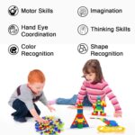 200+ PCS Creative Bullet-Shaped STEM Building Blocks Toy Set for Kids - Educational & Learning Construction Playset for Boys & Girls - Image 9