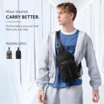 Tommy Hilfiger Unisex Crossbody - Black | Durable Water-Resistant Waist Bag for Man & Women with 1 Compartments | Trendy and Stylish Fashion Bag - Image 6