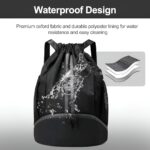 Sports Drawstring Bag Backpack for Men & Women | Basketball Gym Bag with Dedicated Shoe Compartment, Large Waterproof Space for Gym, Travel & Sports - Image 4