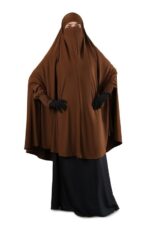 ready to wear instant Hijab with Nosepcs and Sleeves, Knee Length, Light-Weight, SoftFinished Original Imported Fabric for prayer, Hajj, Umrah and outdoor - Image 3
