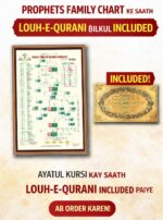 Jhar Art and Craft Family Tree of Islamic Prophets Poster with 99 Names of Allah, Louh-e-Qurani and Ayatul Kursi, Wall Art, Nabi shijra - Image 6