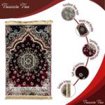 Deluxe Velvet Heavyweight Prayer Mat | Elegant and Super Soft Design | Ideal for Muslim Prayers | Heavy Carpet Mat with Premium Softness and Luxurious Design. (Maroon) - Image 3