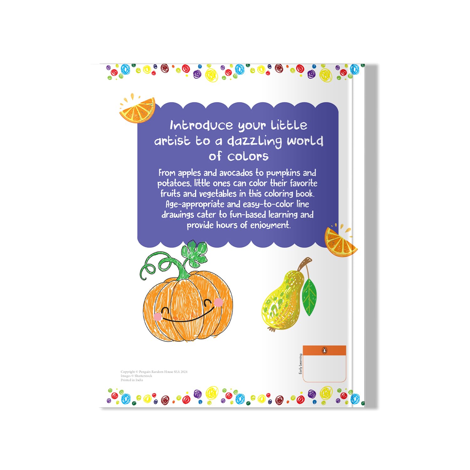 I Can Color: Fruits and Vegetables: A Fun Coloring Book for Preschool Kids and Toddlers | Learn About Healthy Foods through Engaging Illustrations | Large Pictures to Color Apple, Avocado, Cherry, and more | Ages 3+ [Select Learning] - Image 3