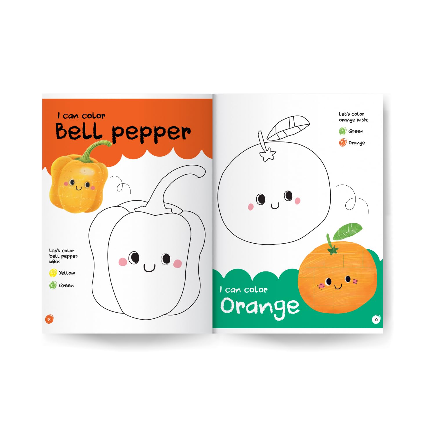 I Can Color: Fruits and Vegetables: A Fun Coloring Book for Preschool Kids and Toddlers | Learn About Healthy Foods through Engaging Illustrations | Large Pictures to Color Apple, Avocado, Cherry, and more | Ages 3+ [Select Learning] - Image 4