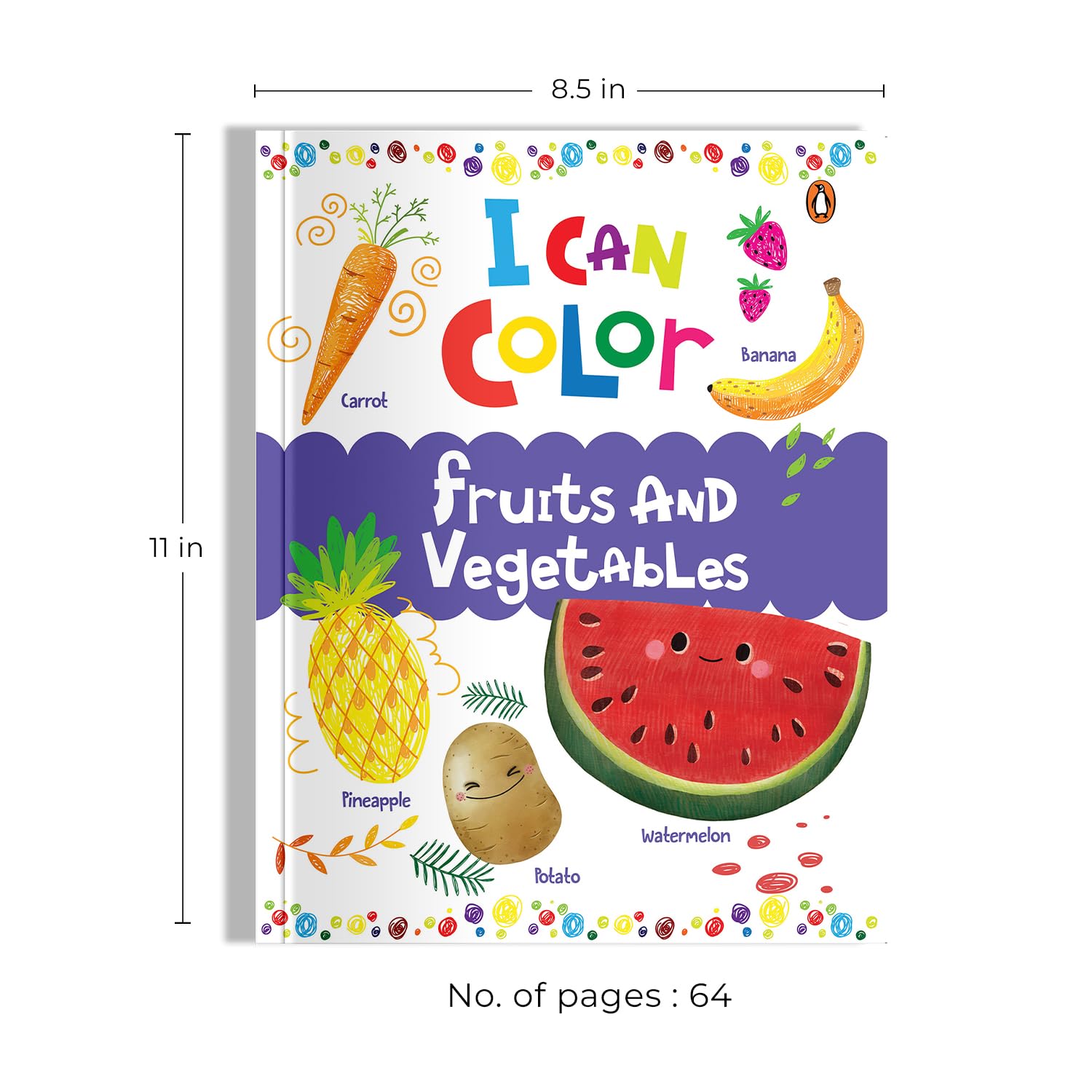 I Can Color: Fruits and Vegetables: A Fun Coloring Book for Preschool Kids and Toddlers | Learn About Healthy Foods through Engaging Illustrations | Large Pictures to Color Apple, Avocado, Cherry, and more | Ages 3+ [Select Learning] - Image 9