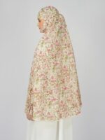 ANA Afiya Pink Floral Prayer Dress – Pure Cotton Namaz Makhna with Tie Knot | Lightweight, Breathable for Hajj, Umrah & Salah - Image 5