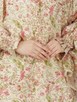 ANA Afiya Pink Floral Prayer Dress – Pure Cotton Namaz Makhna with Tie Knot | Lightweight, Breathable for Hajj, Umrah & Salah - Image 6