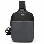 WILDHORN Mini Sling Bag for Men & Women | Anti-Theft Crossbody Sling Bag | Small Chest Bag & Fanny Pack for Travel, Running, Hiking & Sports (Black & Dark Grey) | Breathable Material - Image 3