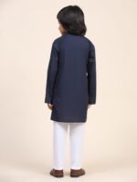 SKAVIJ Kids Kurta Pajama Set Soft Cotton Solid 2-Piece Set for Boys - Image 3