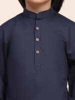 SKAVIJ Kids Kurta Pajama Set Soft Cotton Solid 2-Piece Set for Boys - Image 4