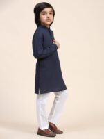 SKAVIJ Kids Kurta Pajama Set Soft Cotton Solid 2-Piece Set for Boys - Image 7
