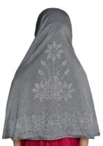 Modern Kid Girls Polyester Pleasted Handwork Hijab Scarf | Comfortable, Breathable, Lightweight, Skin Friendly|SL_117 - Image 3