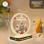 Father's Day Lamp Gift for Muslim Dad, Islamic Acrylic LED Night Light with Heartwarming Dua, USB Powered Decorative Lighting for Home, Office Desk, Decor for Papa, Abbu | (5.5x5.5 Inch) - Image 4