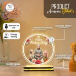 Father's Day Lamp Gift for Muslim Dad, Islamic Acrylic LED Night Light with Heartwarming Dua, USB Powered Decorative Lighting for Home, Office Desk, Decor for Papa, Abbu | (5.5x5.5 Inch) - Image 6