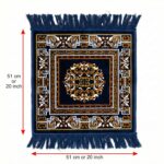 Velvet Pooja Aasan Mat 20x20 Inch Square | Soft Puja Asan for Mandir Sitting & God Idol | Multicolor Traditional Prayer Mat for Chowki Meditation Hawan | Multipurpose Pooja Mat - Image 4