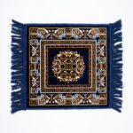 Velvet Pooja Aasan Mat 20x20 Inch Square | Soft Puja Asan for Mandir Sitting & God Idol | Multicolor Traditional Prayer Mat for Chowki Meditation Hawan | Multipurpose Pooja Mat - Image 5
