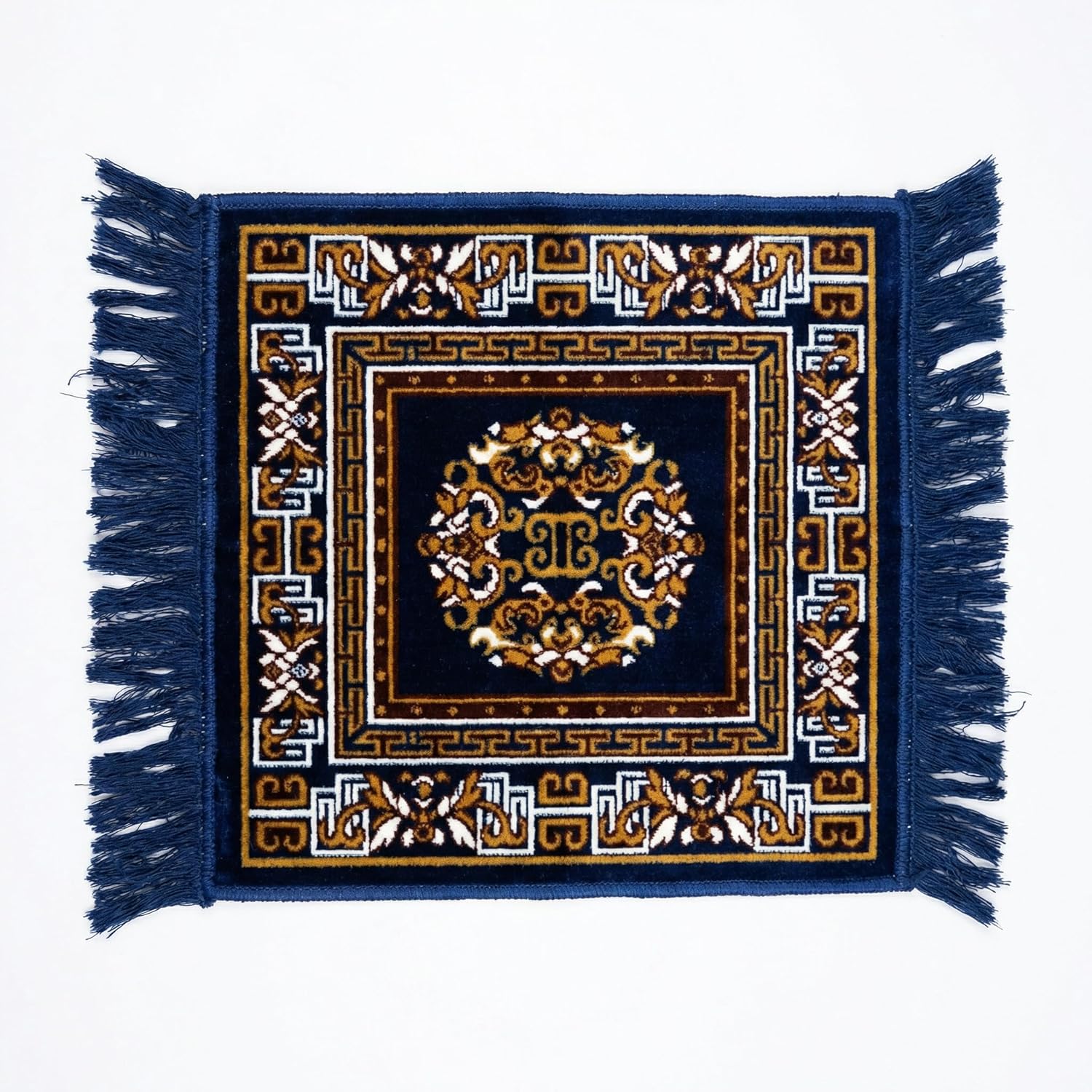 Velvet Pooja Aasan Mat 20x20 Inch Square | Soft Puja Asan for Mandir Sitting & God Idol | Multicolor Traditional Prayer Mat for Chowki Meditation Hawan | Multipurpose Pooja Mat - Image 5