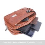 NFI essentials Mens Multipurpose Leather Travel Pouch Wrist Hand bag for Cash Money Carrying Purpose - Image 3