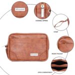 NFI essentials Mens Multipurpose Leather Travel Pouch Wrist Hand bag for Cash Money Carrying Purpose - Image 4