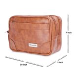 NFI essentials Mens Multipurpose Leather Travel Pouch Wrist Hand bag for Cash Money Carrying Purpose - Image 5