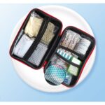 CRUVURBI First Aid Emergency Kit Case Car Bike Home Office Medical Bag Portable Outdoor Travel Sports Emergency Medical Treatment Hard Cover, Red - Image 5