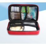 CRUVURBI First Aid Emergency Kit Case Car Bike Home Office Medical Bag Portable Outdoor Travel Sports Emergency Medical Treatment Hard Cover, Red - Image 7