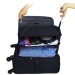 Hanging Packing Cubes Portable Travel Closet Collapsible Compression Clothes Organizer with Built in Shelves for Carry-on Luggage Suitcase Wardrobe X-Large_17.1 * 11.8 * 24.4 in, Black - Image 5