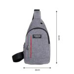 Oblivion Waterproof Sling Bag for Men 1 Pc – Anti-Theft Crossbody Waist Bag, USB Charging Fanny Pack with Earphone Hook, Lightweight Casual Fashion Messenger Chest Shoulder Bags for Travel (Grey/Blue) - Image 6