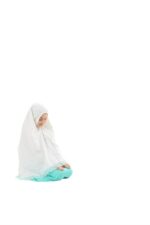 Girls prayer clothes kids Islamic clothing 2 piece set prayer clothes skirt dress with a head scarf and A rosary gift - Image 4