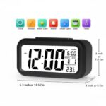 Digital Alarm Clock with Night Vision LED Display | Automatic Sensor Brightness | Loud Alarm for Heavy Sleepers | Date & Temperature | Bedside Table Clock for Bedroom, Study, Home & Office - Image 3